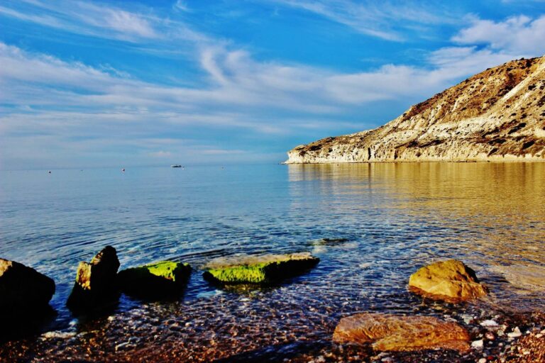 Looking west at Pissouri beach